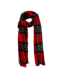 Check Design Red Soft Oversized Scarves