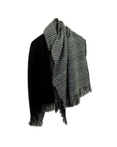 Women's Oversized Reversible Black Scarves