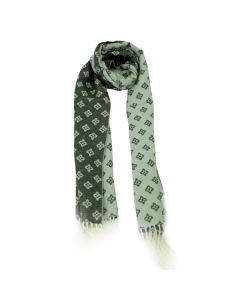 Khaki and White Reversible Pattern Design Scarf