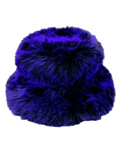 Macahel Plain Purple Fluffy Bucket Hats