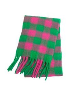 Green and Pink Checkers Design Scarf