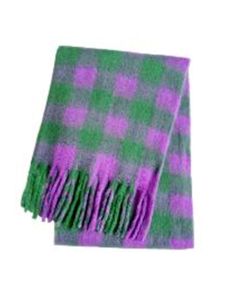 Green and Purple Checkers Design Scarf
