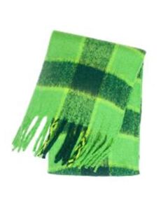 Green Forest Check Design Scarf