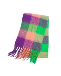 Green Violet Check Design Scarf