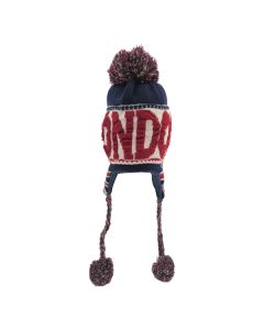 Nepalese Style Union Jack Beanie with Matching Pom Pom