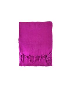 TASSELED PLAIN MAGENTA SCARF