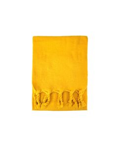 TASSELED PLAIN YELLOW SCARF