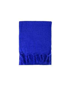 TASSELED PLAIN BLUE ROYAL SCARF