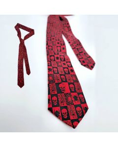 Red Skull Spiders Pattern Ties