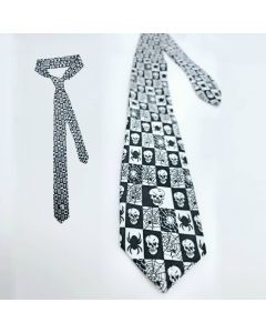 Grey Skull Spiders Pattern Ties