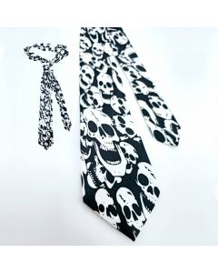White Skulls On Black Ties