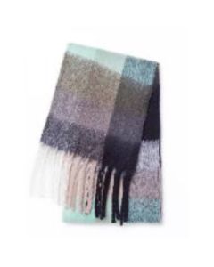 Black Water Check Design Scarf