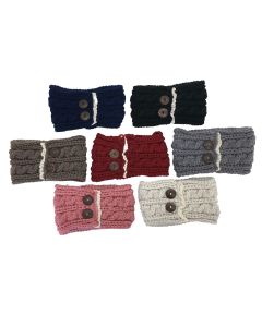 Assorted 2 Buttoned Headband - HK-001