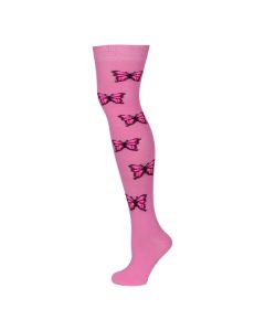 Butterfly Design Pink Over The Knee Socks