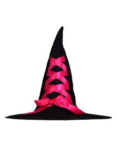 Halloween Hat With Fuchsia Ribbon