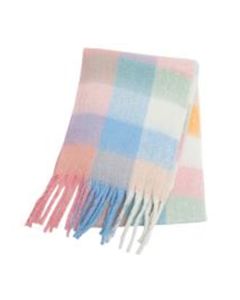 Pink Sky Check Design Scarf
