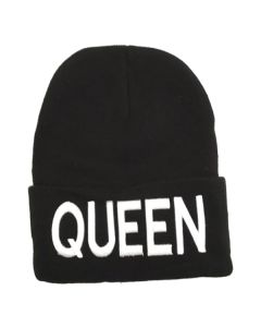 Queen Black Beanie
