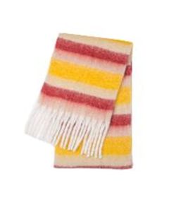 Red and Yellow Skinny Stripes Scarf