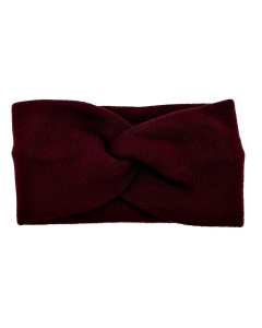 Maroon Knitted Headband Bow Style - H-0001-6