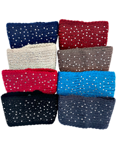 Beaded Assorted colours Knitted Headband HB-2