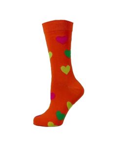 Neon Hearts Design Assorted Women Ankle Socks