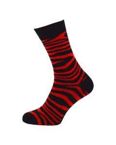 Ladies Ankle Red Zebra Design Socks
