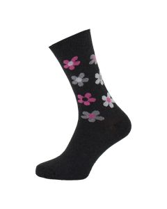 Ladies Ankle Daisy Grey Socks
