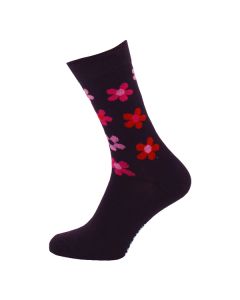 Ladies Ankle Daisy Purple Socks
