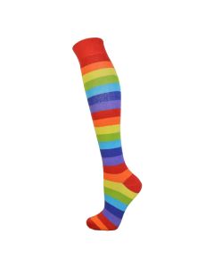 Red Rainbow Thick Striped Knee High Socks