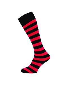 Black and Fuchsia Thick Striped Knee High Socks - SLK-0725