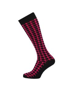 Fuchsia Dog Teeth Knee High Socks