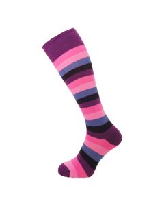 Purple and Pink Rainbow Thick Striped Knee High Socks 