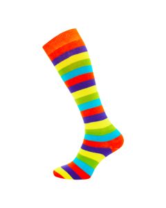 Orange Rainbow Thick Striped Knee High Socks