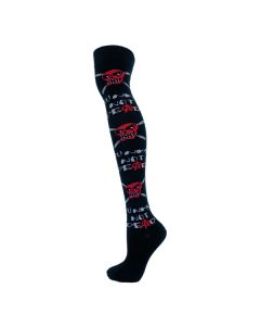 Punk Not Dead Red Skull Over The Knee Socks 