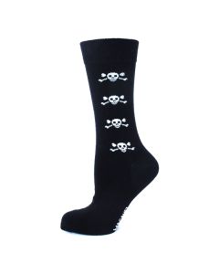 Men's Small Skull On Black Ankle Socks
