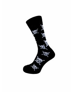 Men's Spooky Double Skull and Crossbones Ankle Socks