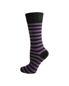 Men's Thin Striped Purple And Black Ankle Socks