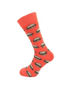 Ladies Ankle Cute Burger Design Socks