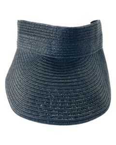 Unisex Plain Black Visor Hats