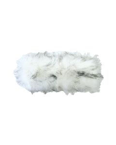 Snow White Faux Fur Double Sided Headband With Elasticated Back - HDB-0881