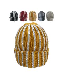 Beaded Diamond Beanie Hat