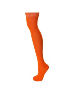 Ladies Plain Orange Over The Knee Socks