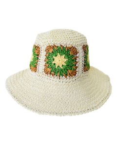 Cream Flower Crochet Hats