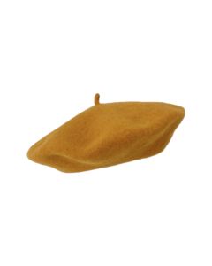 Yellow Mustard Wool French Beret