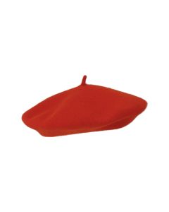 Orange Wool French Beret